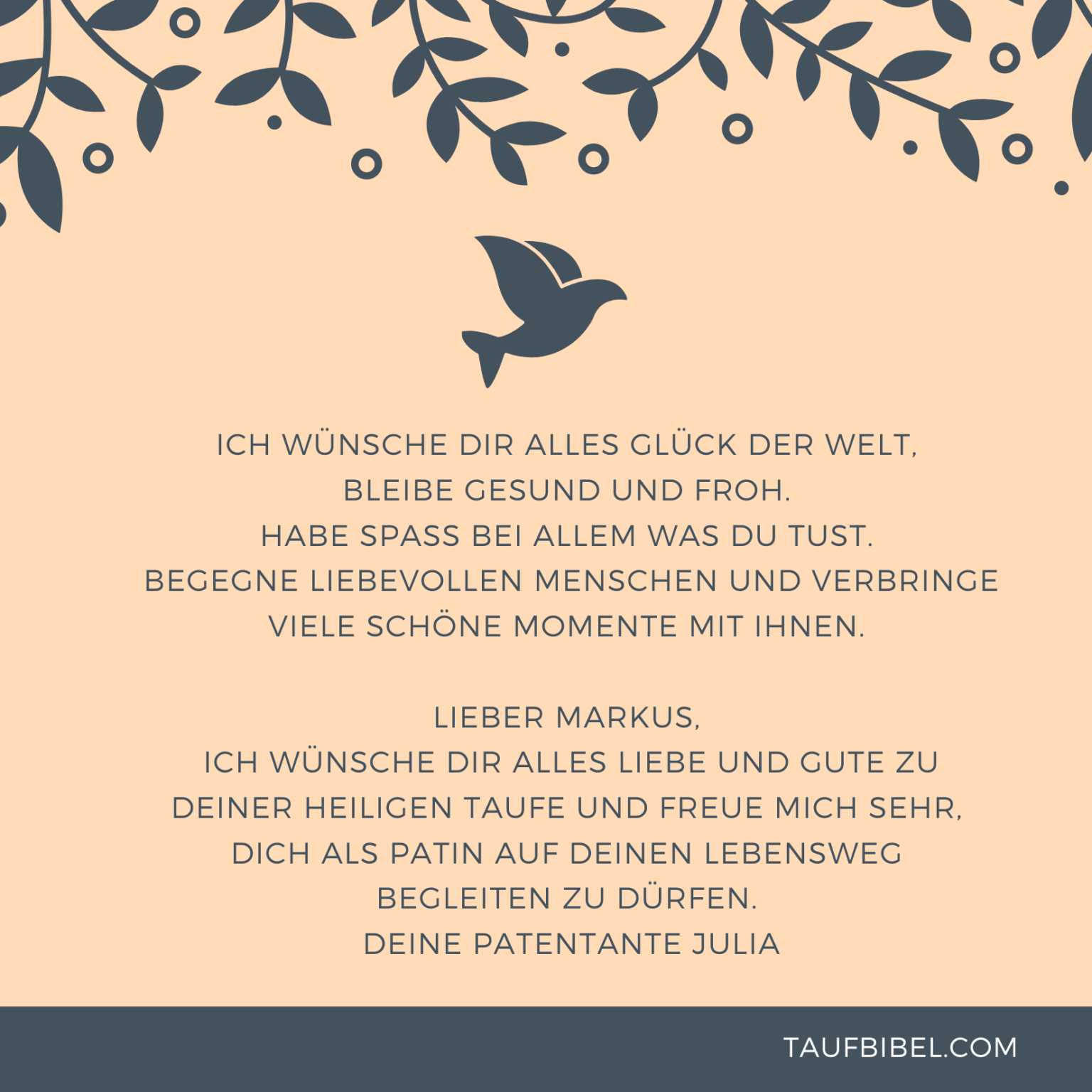 Gluckwunsche Zur Taufe Erwachsene